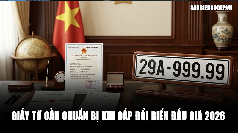 Giấy Tờ cần chuẩn bị Khi Cấp Đổi Biển Đấu Giá 2026