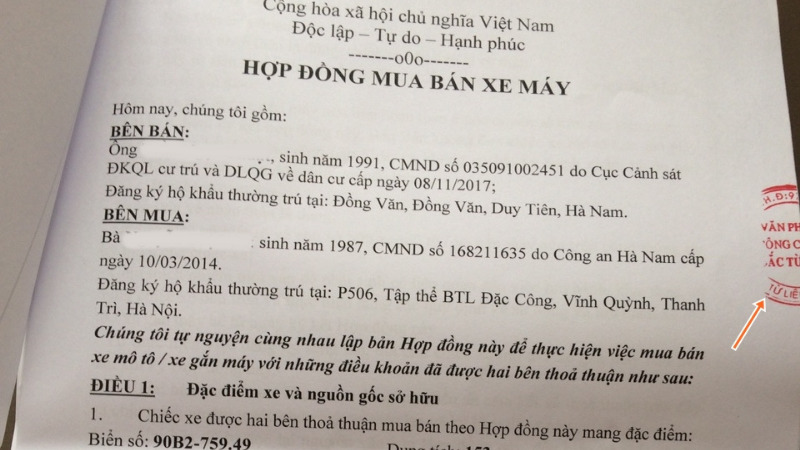 thủ tục sang tên xe máy mới nhất 2025